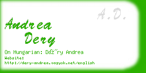 andrea dery business card